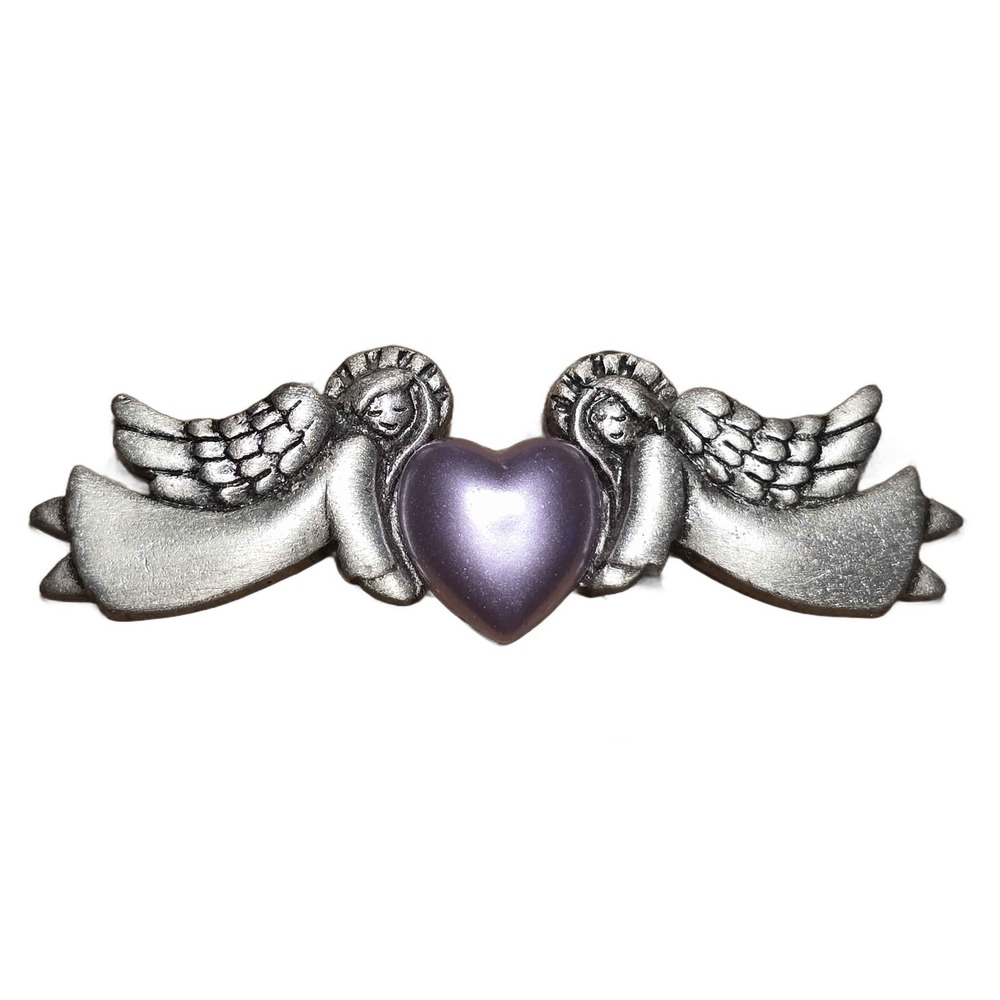 Vintage JJ Angel Heart Figural Lapel Vest Hat Pin G31